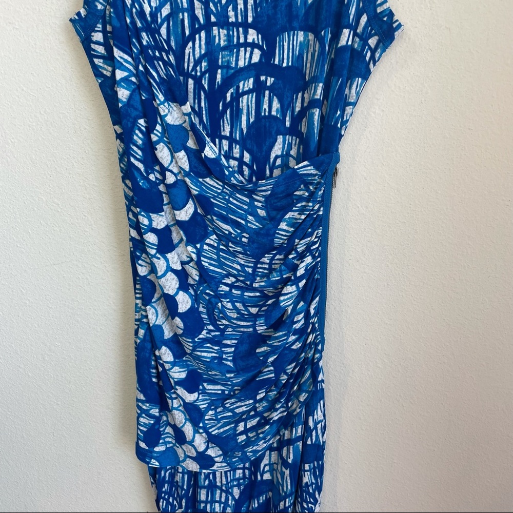 Tracy Reese Draped T Dress Sleeveless Blue - Picture 3 of 13